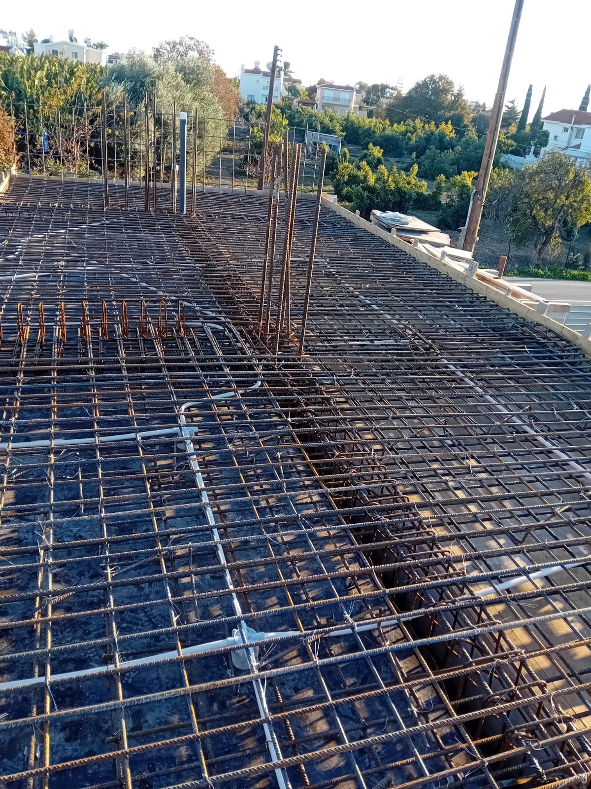 Reinforcement and slab preparation at the Kissonerga development site