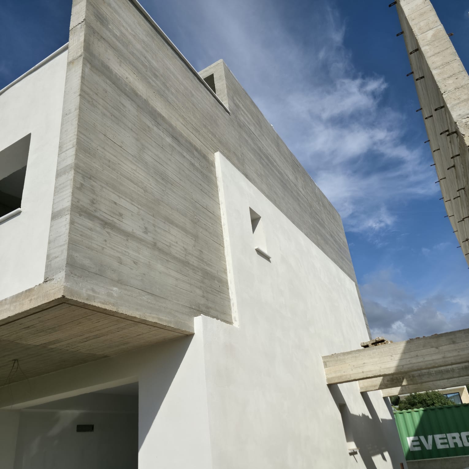 Exterior construction progress at the Kissonerga development site